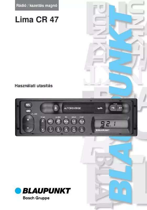 Mode d'emploi BLAUPUNKT LIMA CR 47