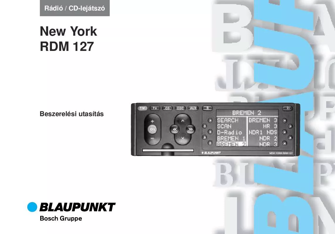 Mode d'emploi BLAUPUNKT NEW YORK RDM 127