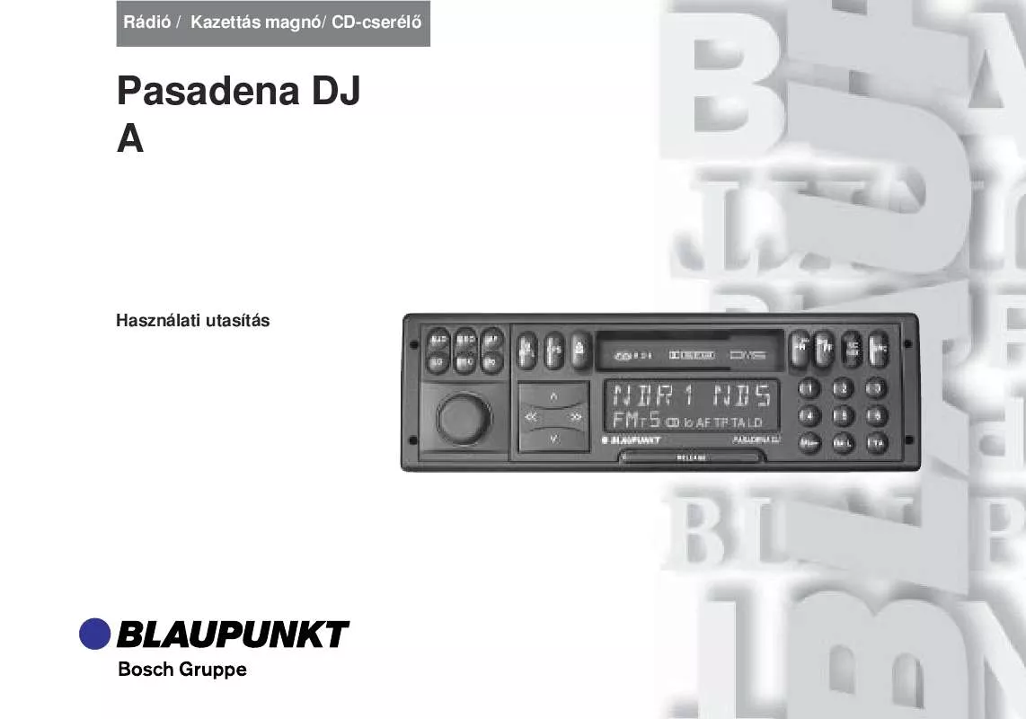 Mode d'emploi BLAUPUNKT PASADENA DJ