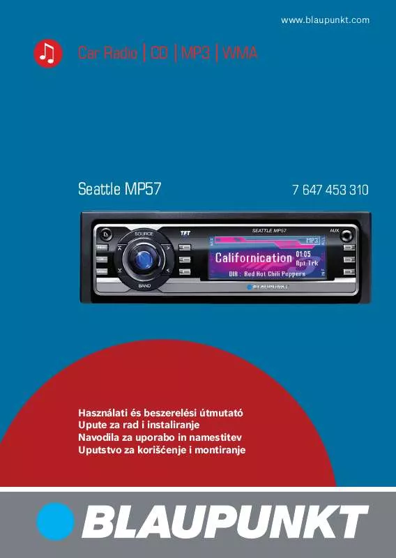 Mode d'emploi BLAUPUNKT SEATTLE MP57