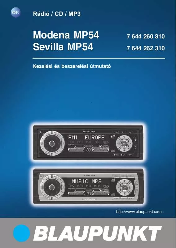 Mode d'emploi BLAUPUNKT SEVILLA MP54