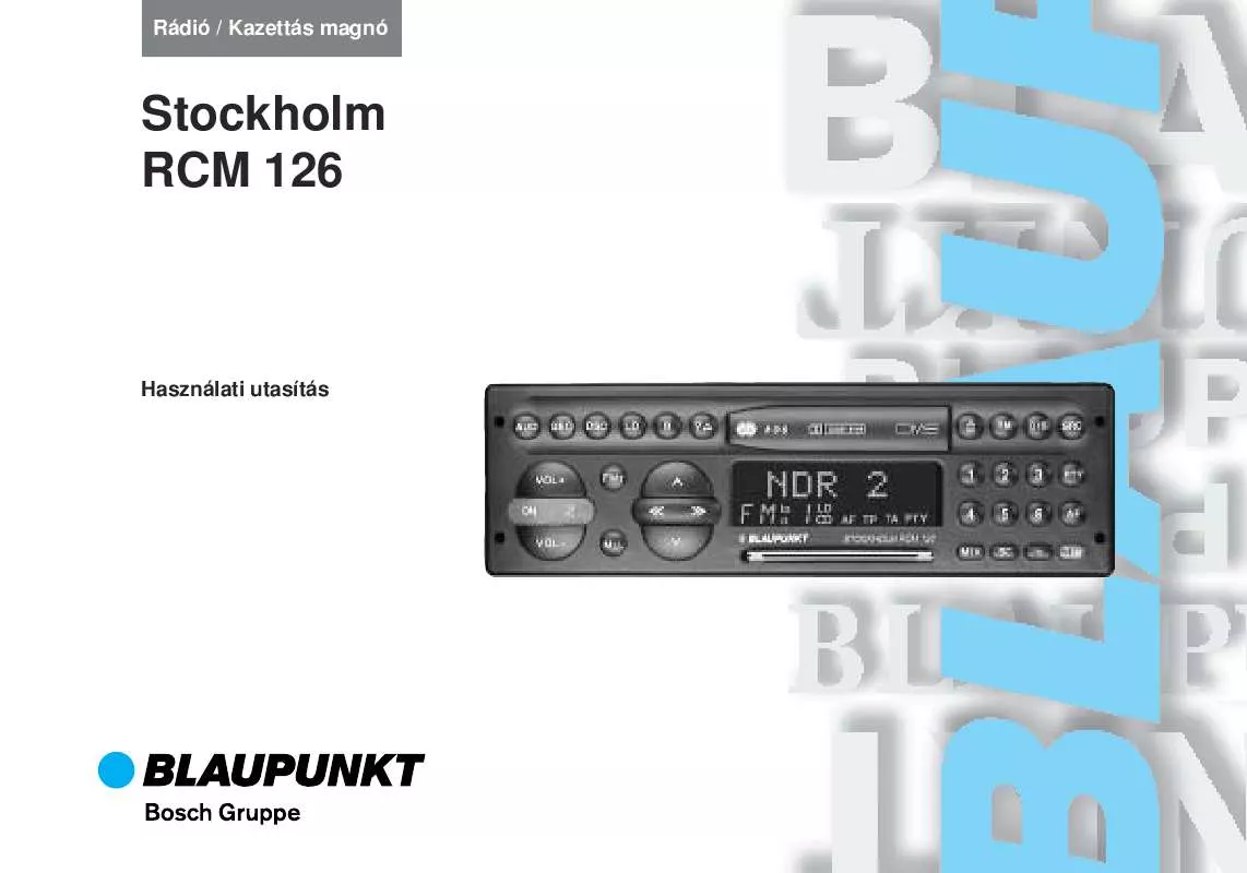 Mode d'emploi BLAUPUNKT STOCKHOLM RCM 126