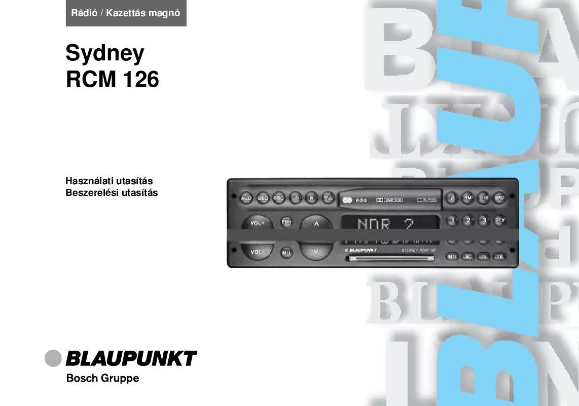 Mode d'emploi BLAUPUNKT SYDNEY RCM 126