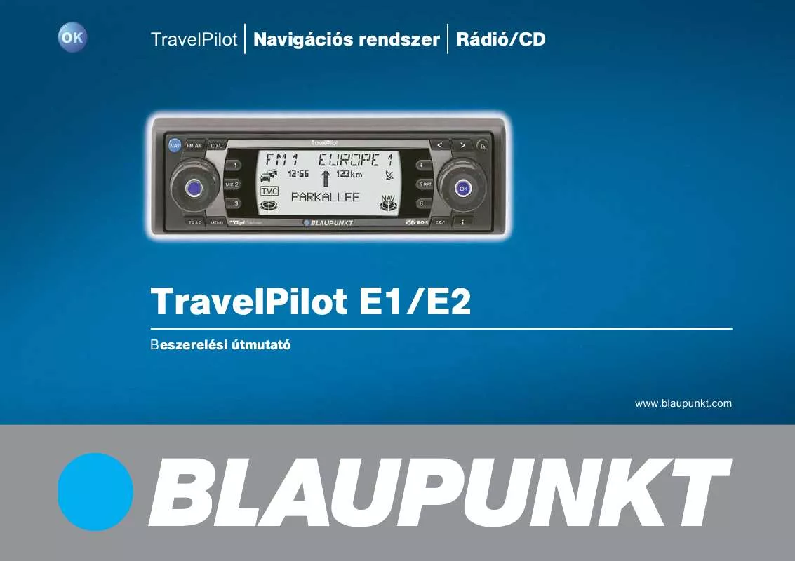 Mode d'emploi BLAUPUNKT TRAVEL PILOT E1 WEISS GG