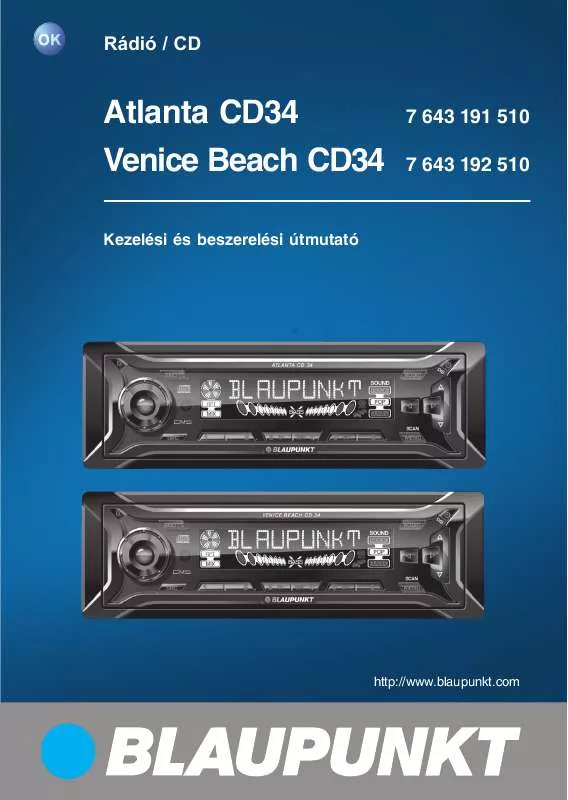 Mode d'emploi BLAUPUNKT VENICE BEACH CD34