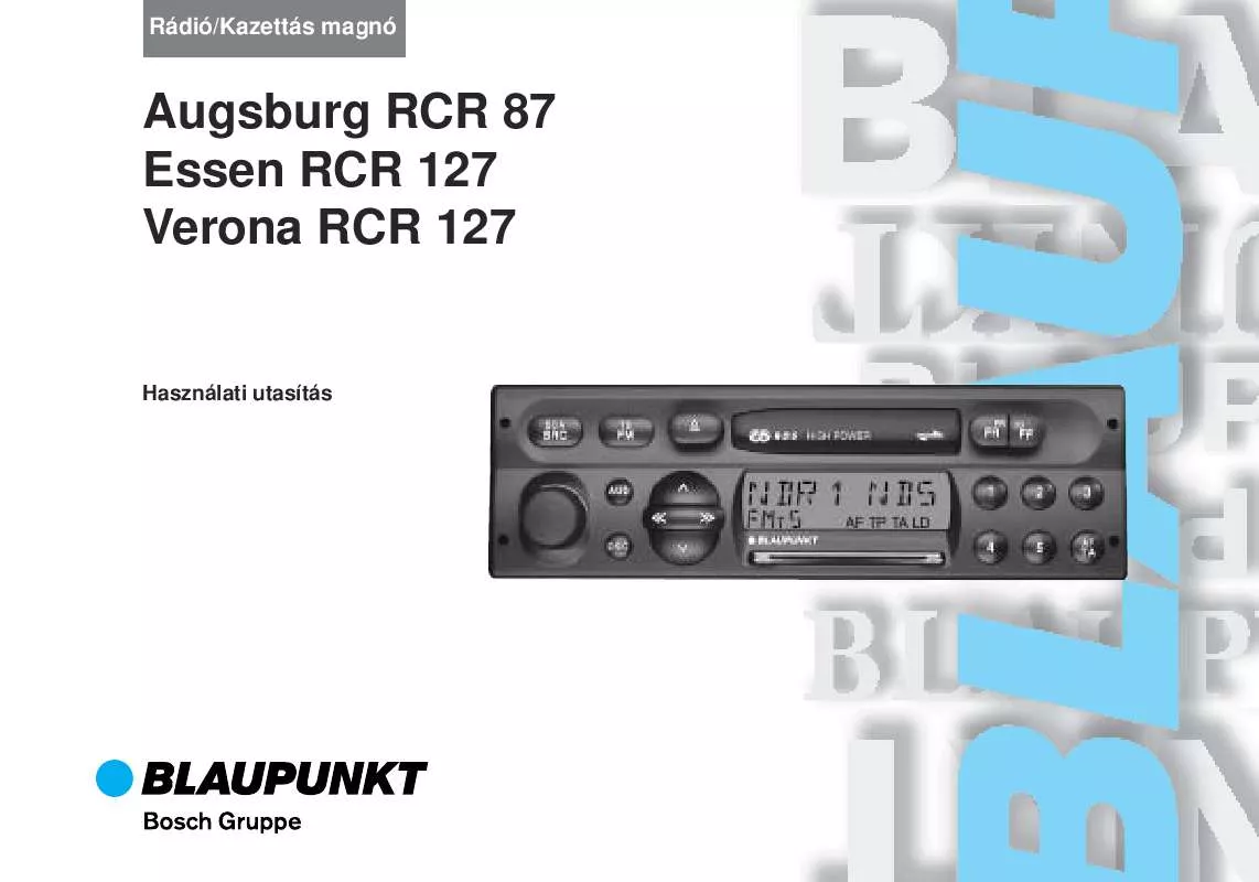 Mode d'emploi BLAUPUNKT VERONA RCR 127