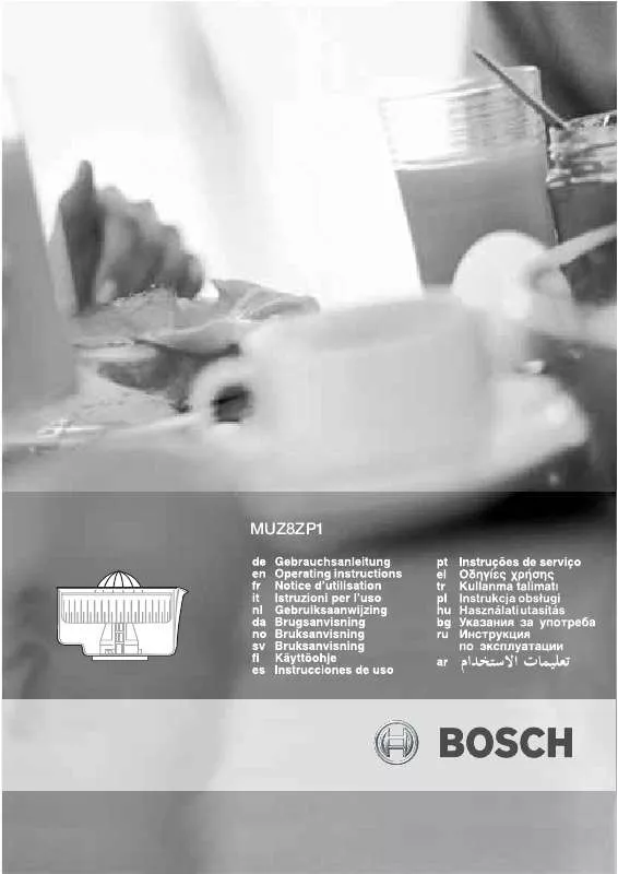 Mode d'emploi BOSCH 8ZP1