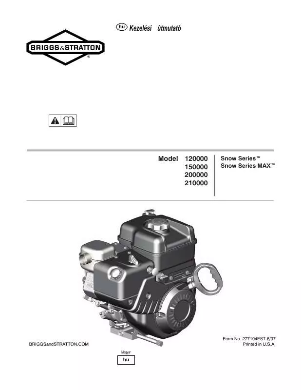 Mode d'emploi BRIGGS & STRATTON 120000