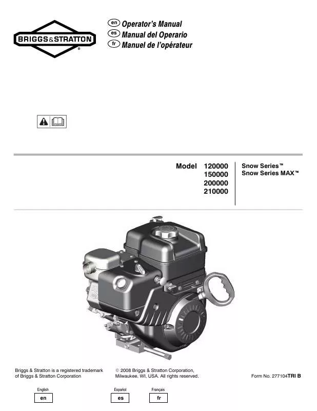 Mode d'emploi BRIGGS & STRATTON 12B300