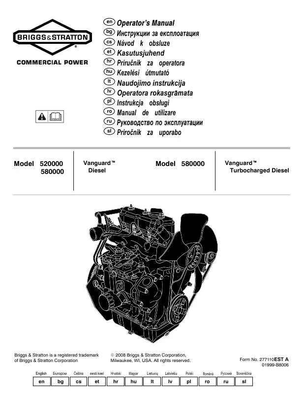 Mode d'emploi BRIGGS & STRATTON 582447