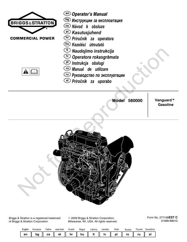 Mode d'emploi BRIGGS & STRATTON 583447