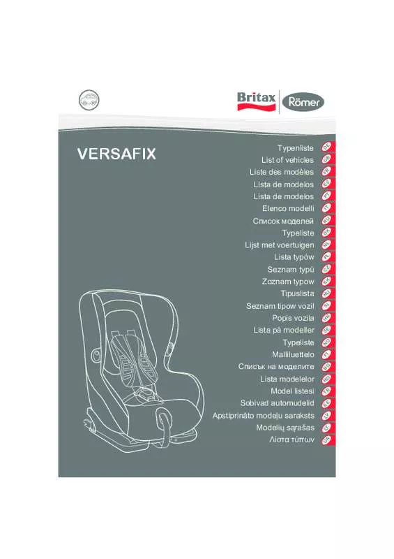 Mode d'emploi BRITAX VERSAFIX