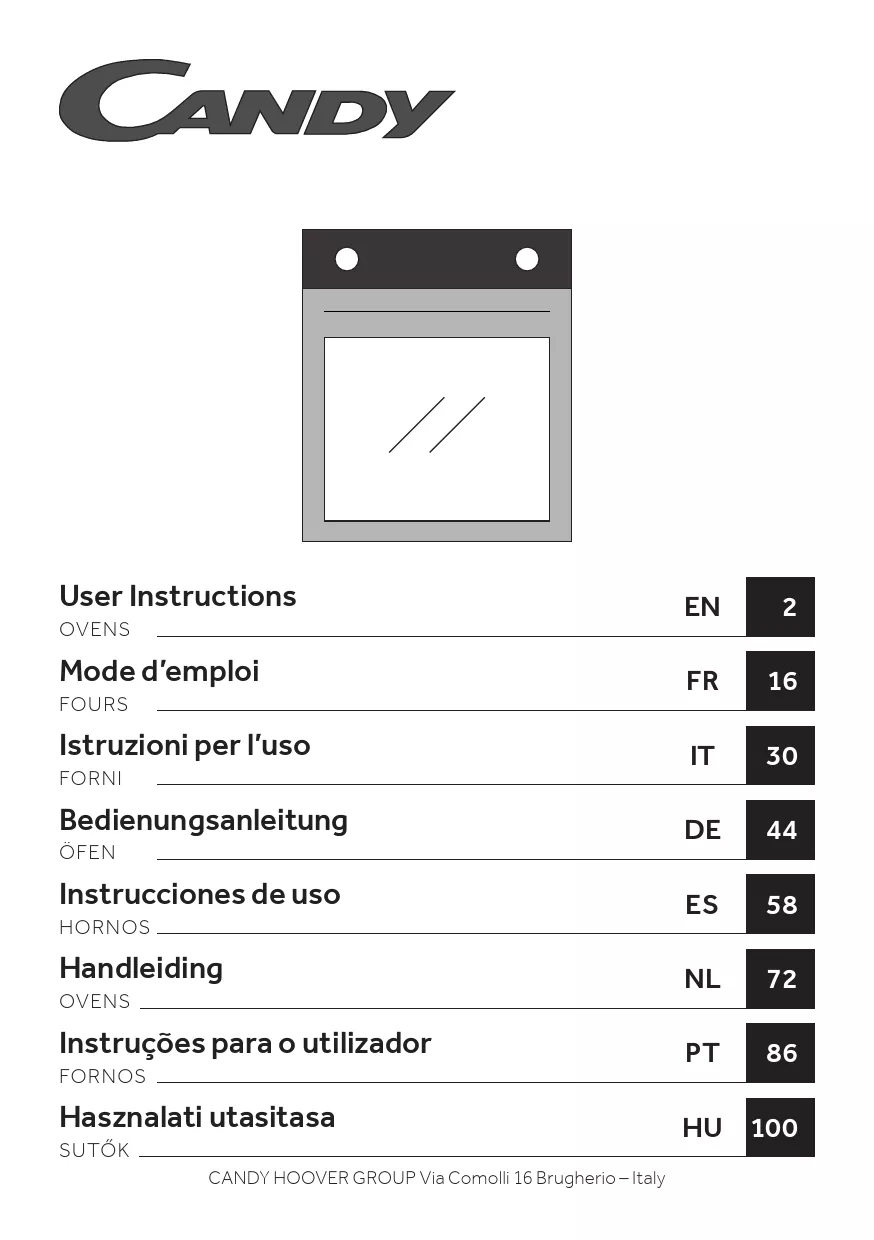 Mode d'emploi CANDY FIDC N605 L