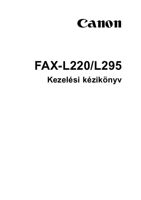 Mode d'emploi CANON FAX-L220
