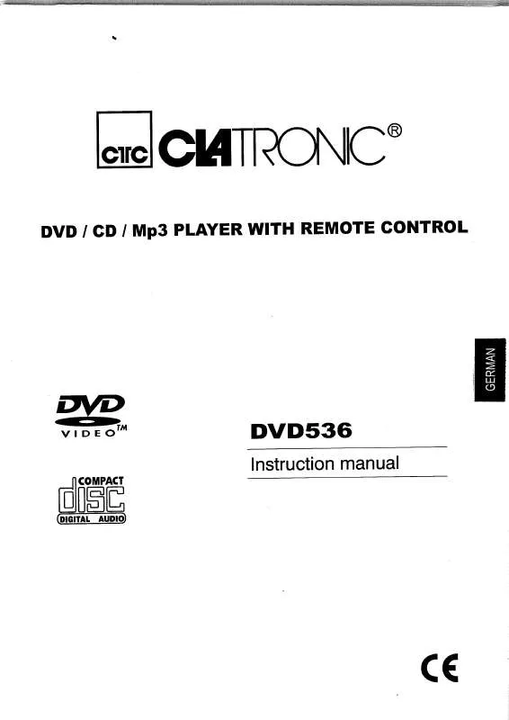 Mode d'emploi CLATRONIC DVD 536