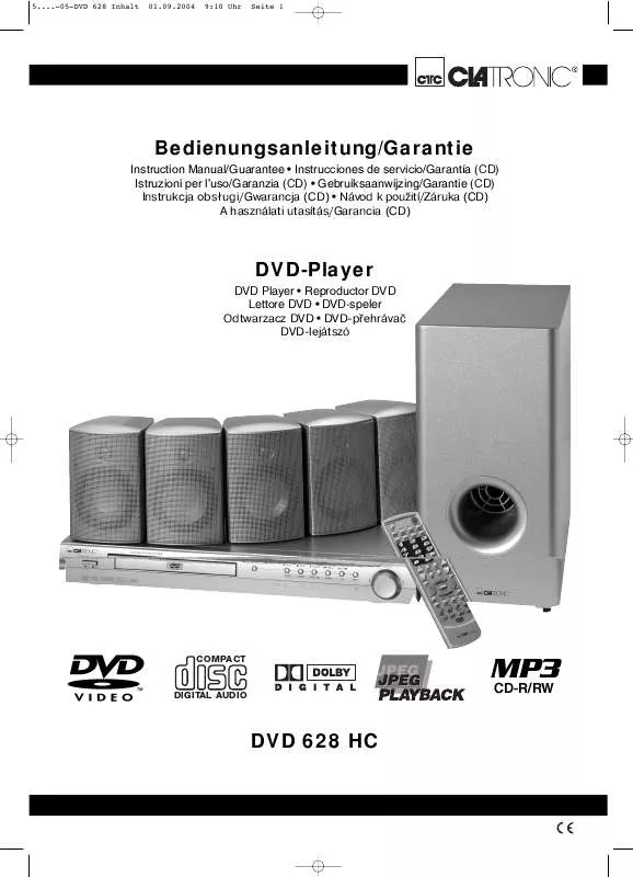 Mode d'emploi CLATRONIC DVD 628 HC