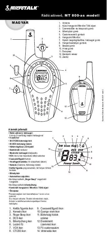 Mode d'emploi COBRA MT 800