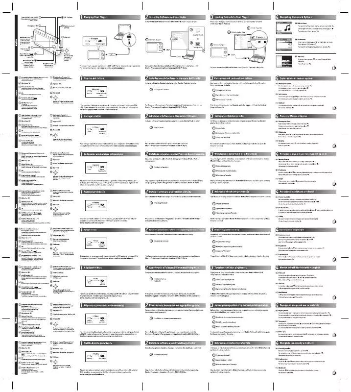 Mode d'emploi CREATIVE ZEN X-FI STYLE