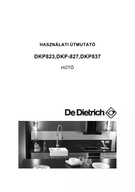 Mode d'emploi DE DIETRICH DKP823W