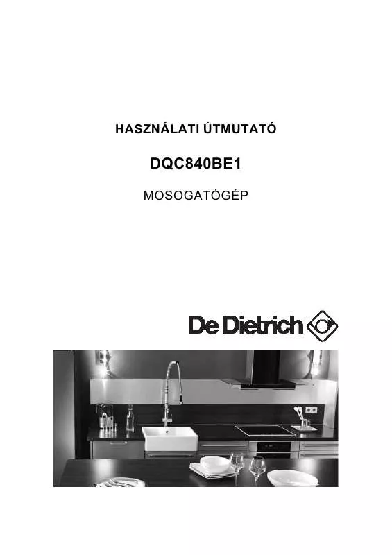 Mode d'emploi DE DIETRICH DQC840BE1