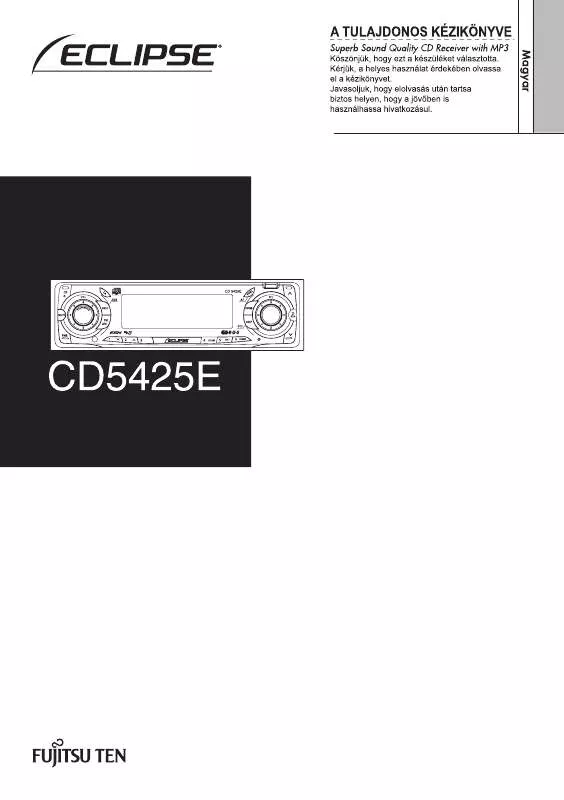 Mode d'emploi ECLIPSE CD5425E