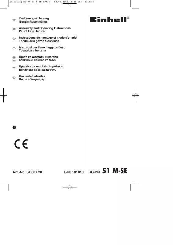 Mode d'emploi EINHELL BG-PM 51 M-SE