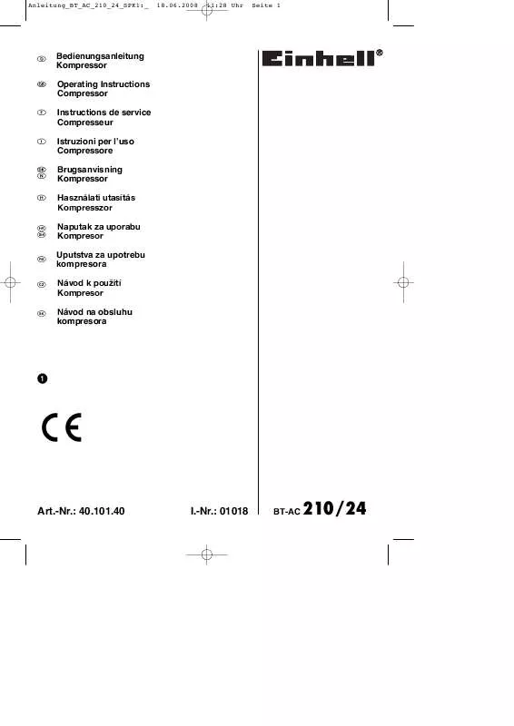 Mode d'emploi EINHELL BT-AC 210-24