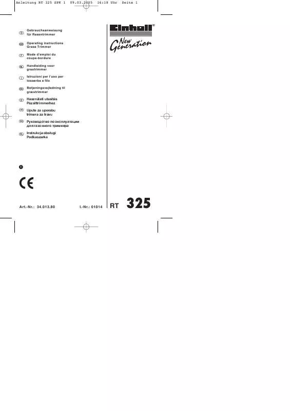 Mode d'emploi EINHELL RT 325