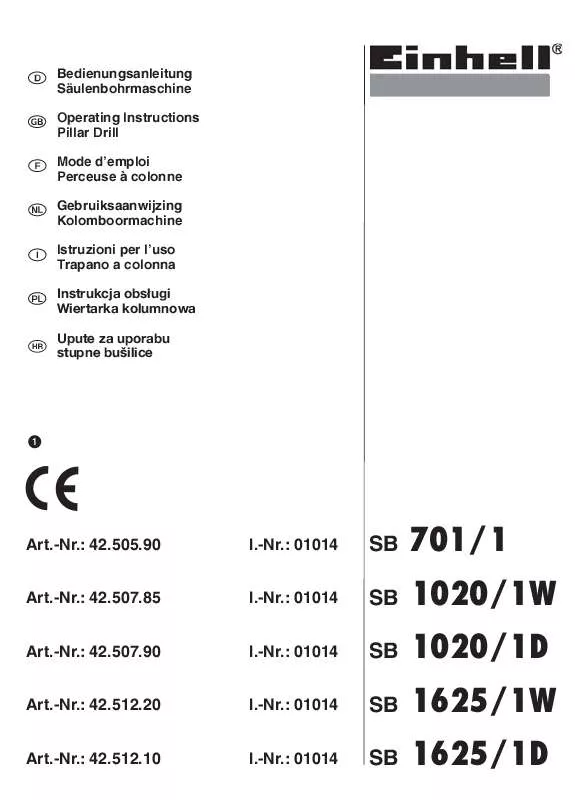 Mode d'emploi EINHELL SB 701/1