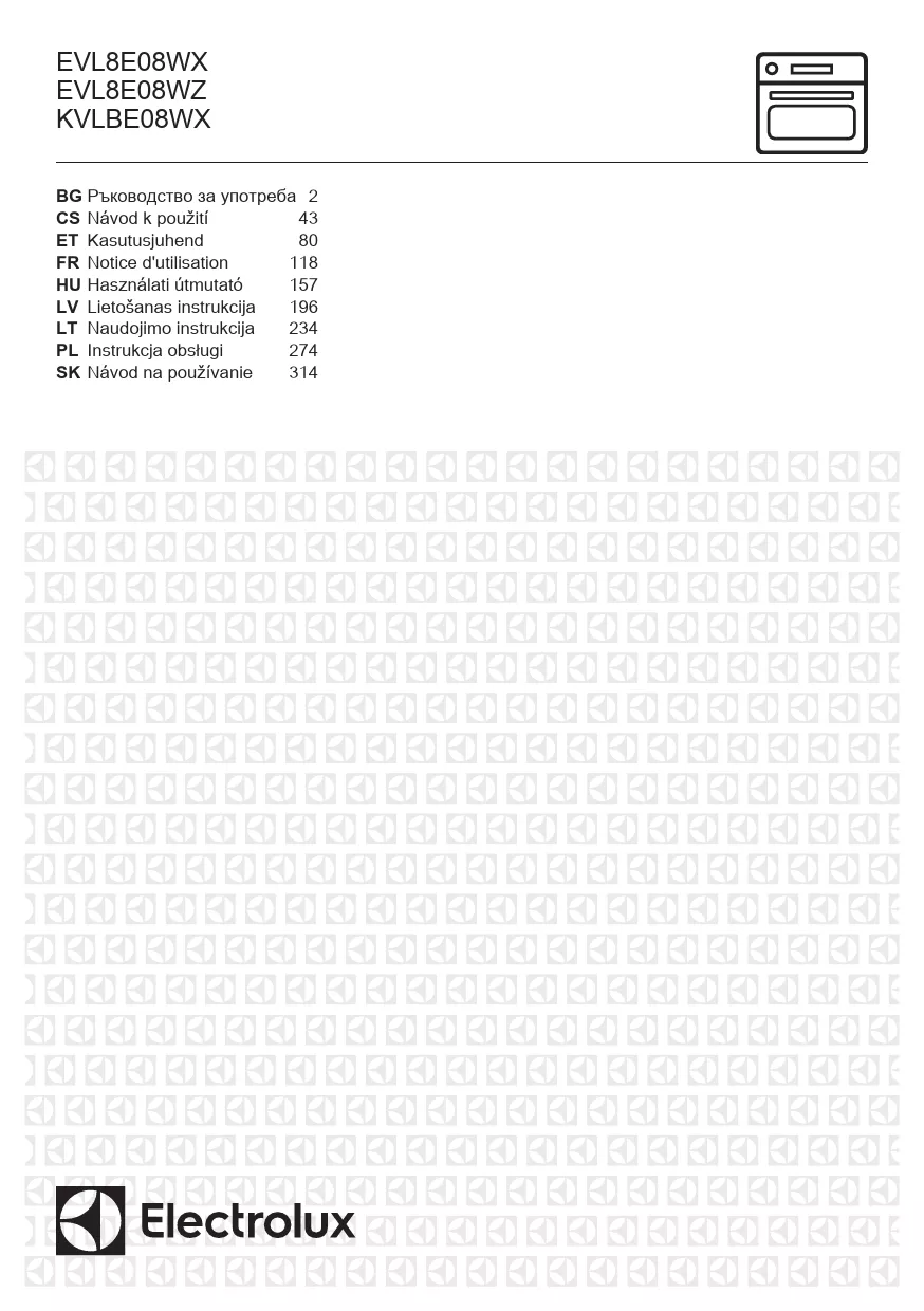 Mode d'emploi ELECTROLUX EVL8E00Z