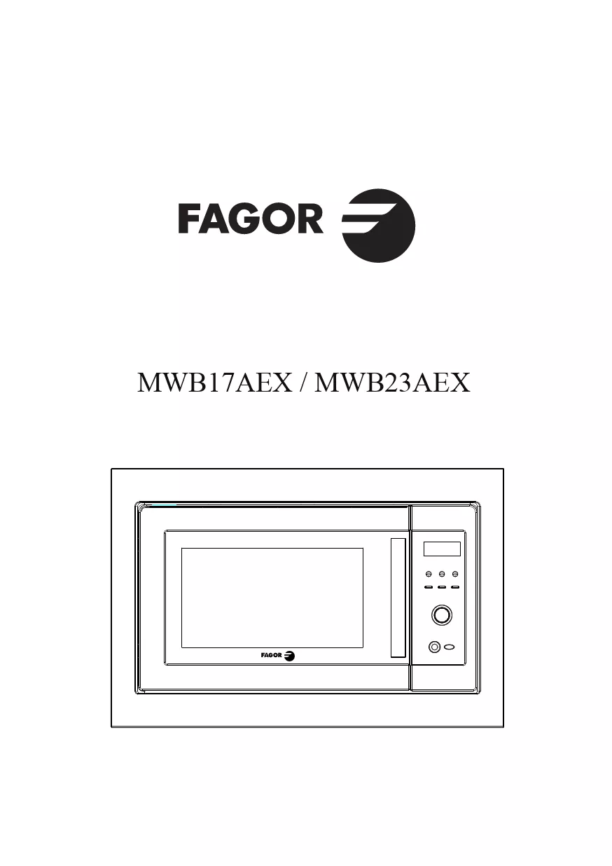 Mode d'emploi FAGOR MWB17AEX