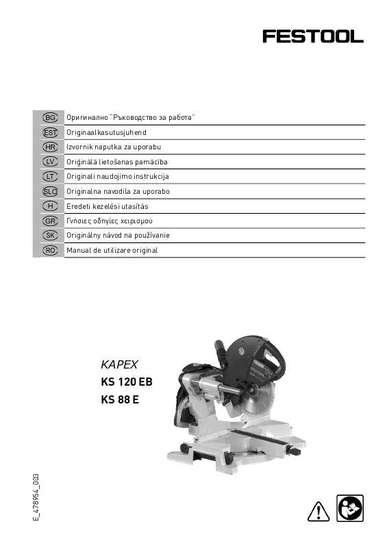 Mode d'emploi FESTOOL KS 120 EB