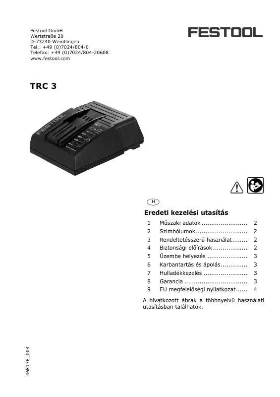 Mode d'emploi FESTOOL TRC 3