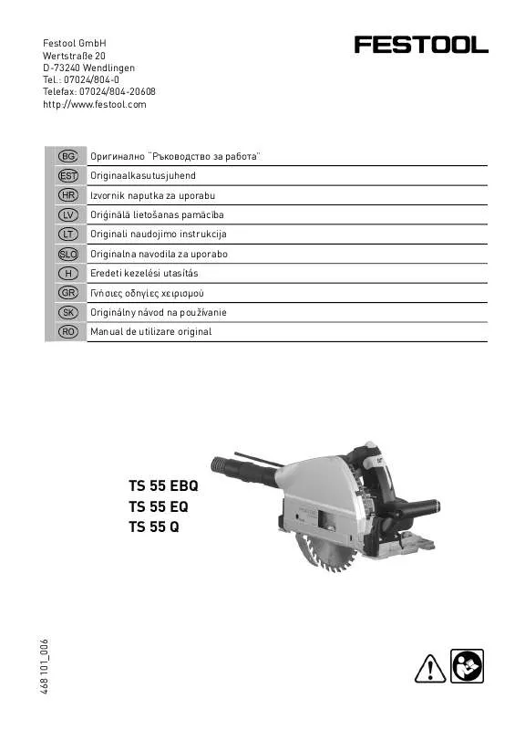 Mode d'emploi FESTOOL TS 55 EBQ