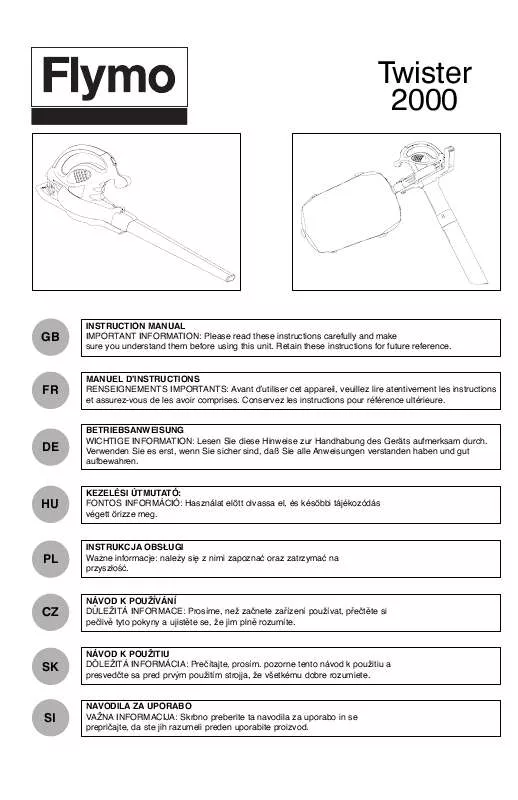 Mode d'emploi FLYMO TWISTER 2000