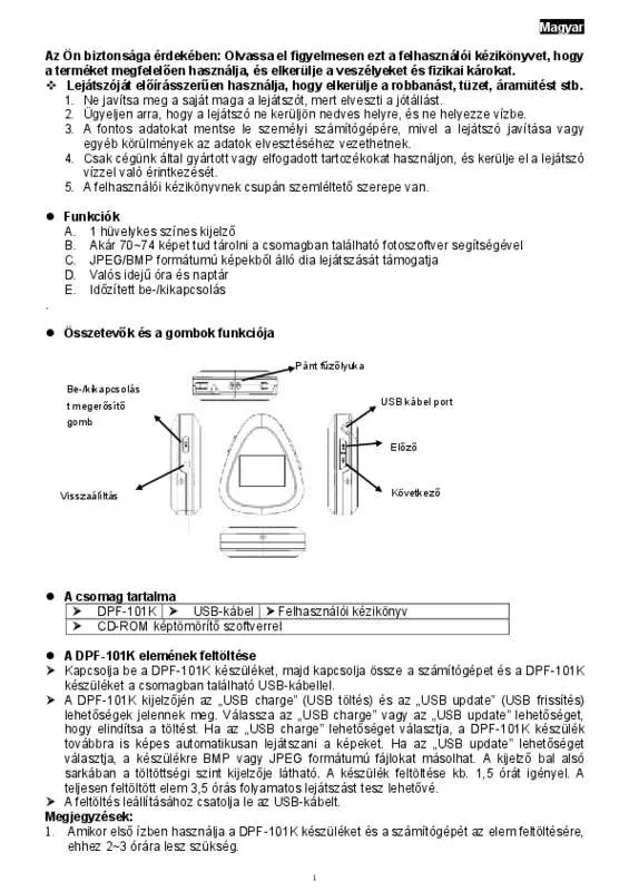 Mode d'emploi GENIUS DP-101K