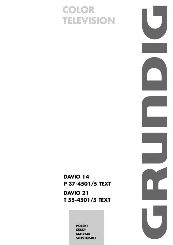 Mode d'emploi GRUNDIG DAVIO 14-P 37-4501/5 TEXT