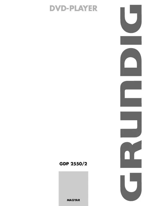 Mode d'emploi GRUNDIG GDP 2550/2