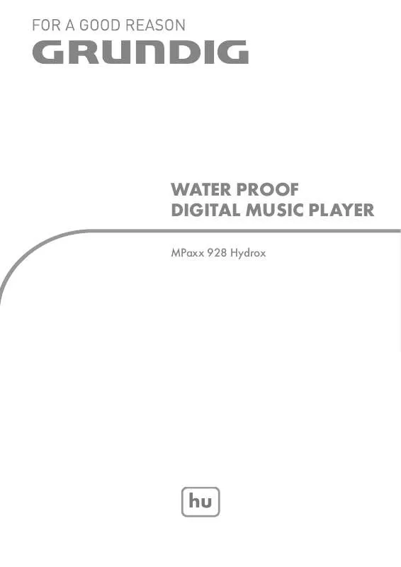 Mode d'emploi GRUNDIG MPAXX 928 HYDROX