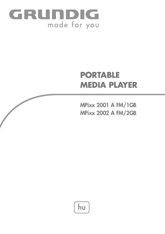Mode d'emploi GRUNDIG MPIXX 2002 A FM/2GB