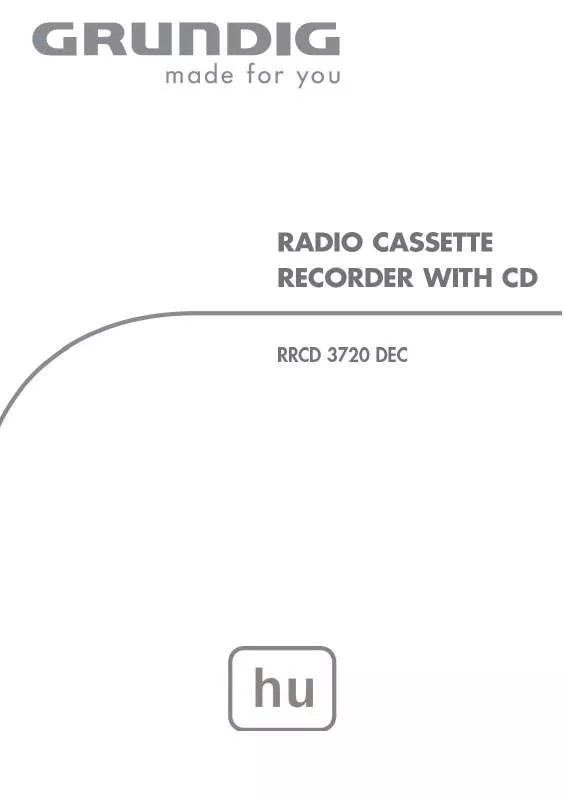 Mode d'emploi GRUNDIG RRCD 3720 DEC