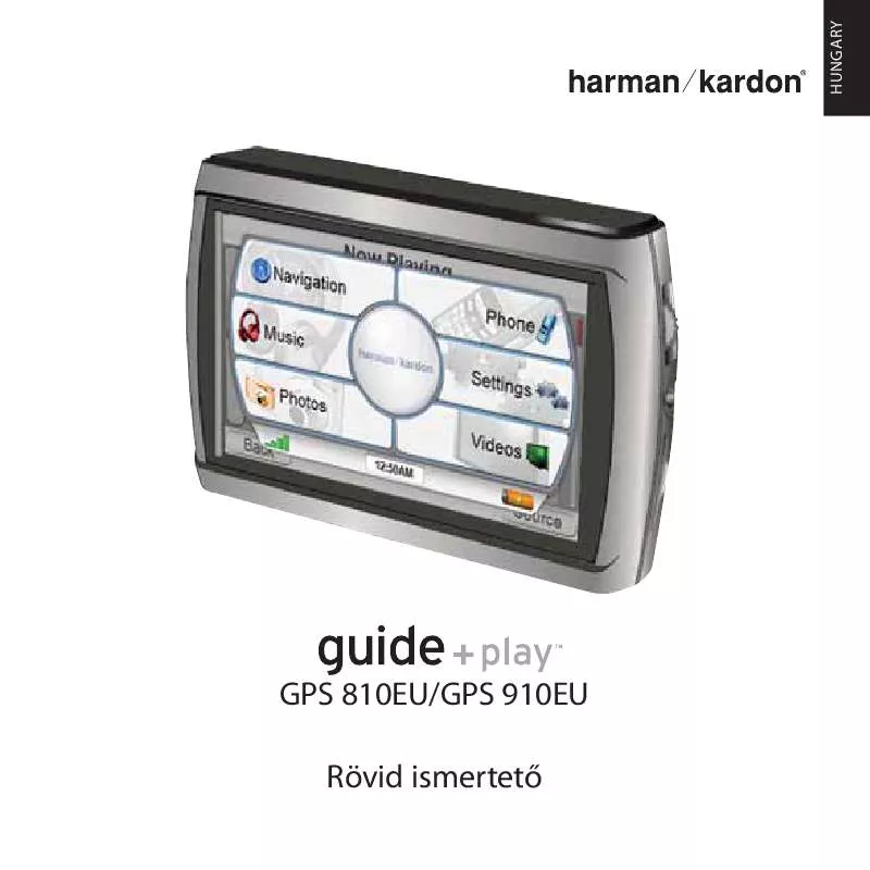 Mode d'emploi HARMAN KARDON GPS-810 [GPS-810EU]