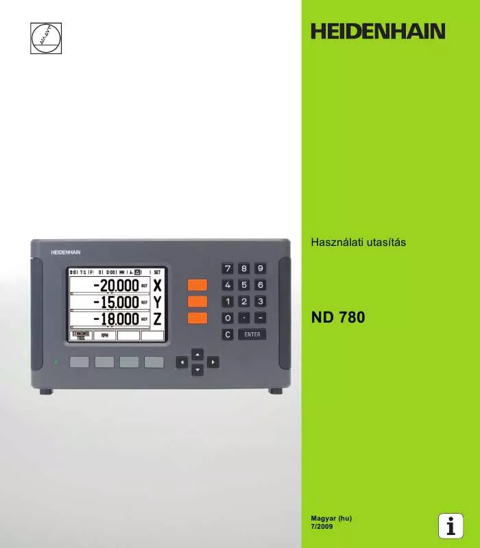 Mode d'emploi HEIDENHAIN ND 780