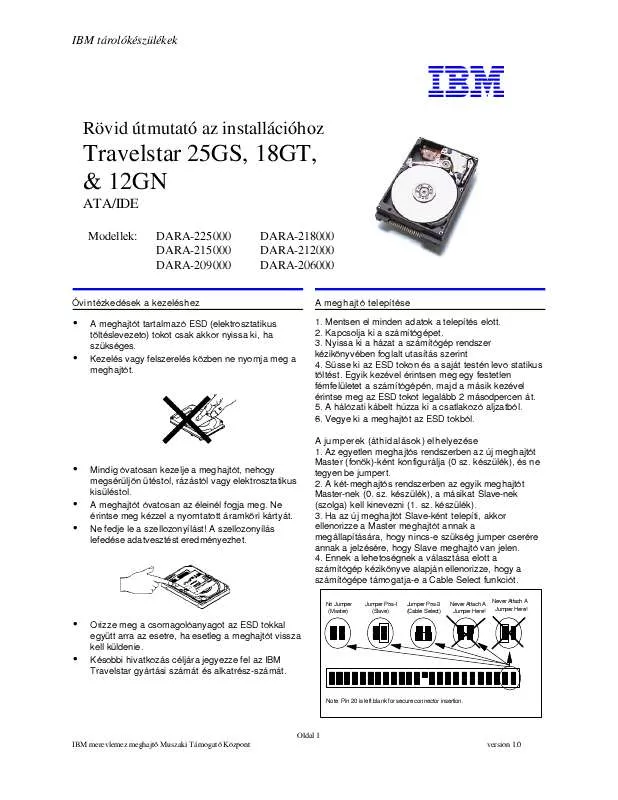 Mode d'emploi HITACHI TRAVELSTAR 18GT