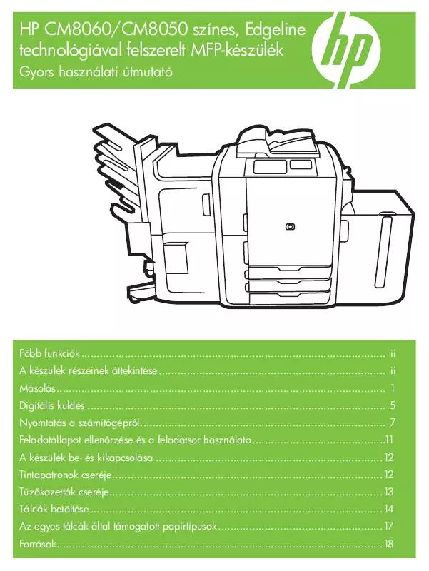 Mode d'emploi HP CM8000 COLOR MFP