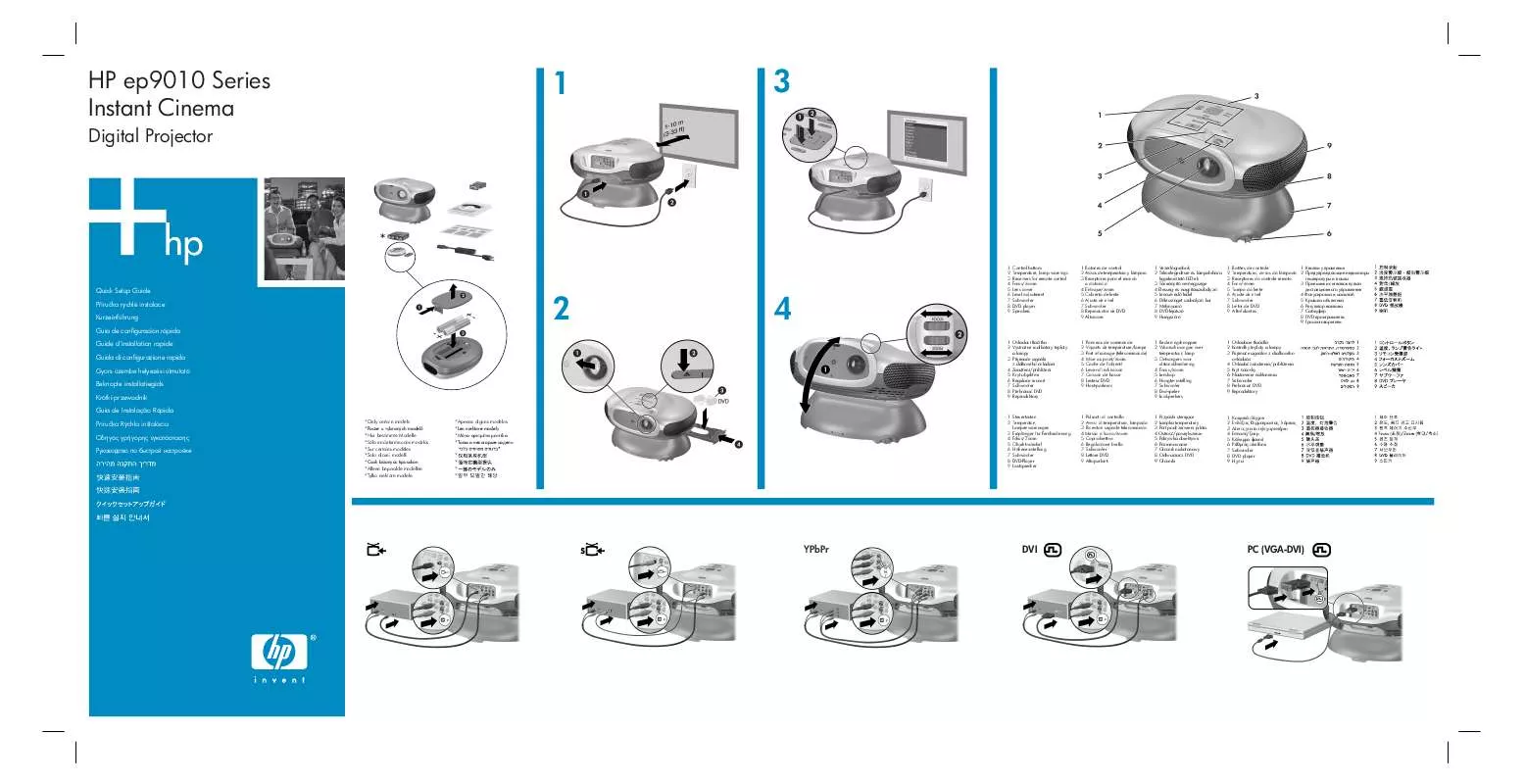 Mode d'emploi HP EP9010 INSTANT CINEMA DIGITAL PROJECTOR