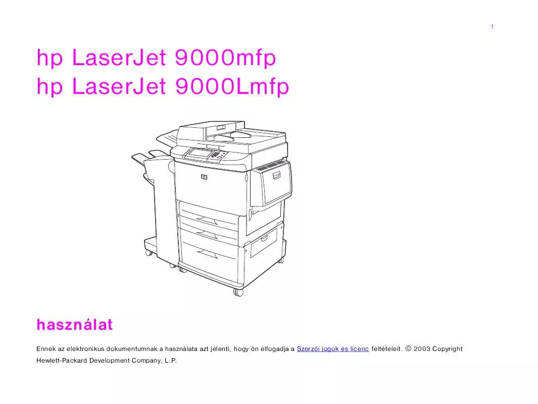 Mode d'emploi HP LASERJET 9000MFP