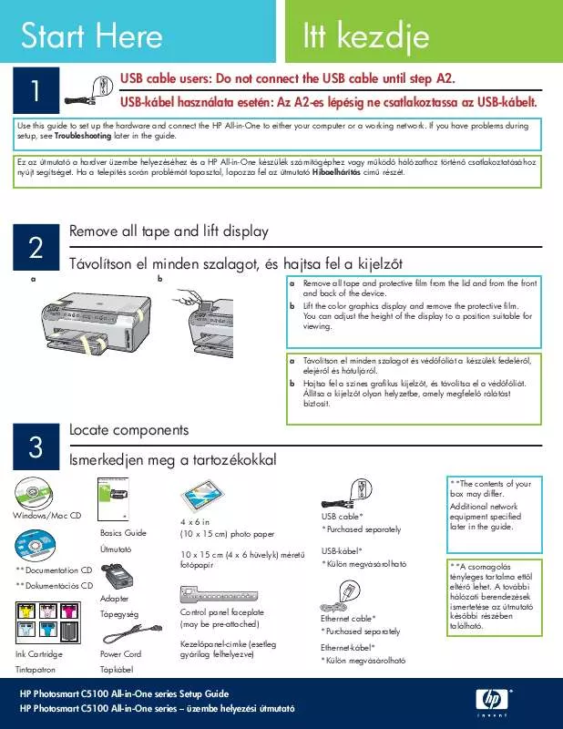 Mode d'emploi HP PHOTOSMART C5100 ALL-IN-ONE