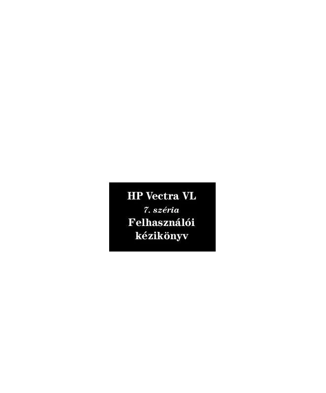 Mode d'emploi HP VECTRA VL 6/XXX 7