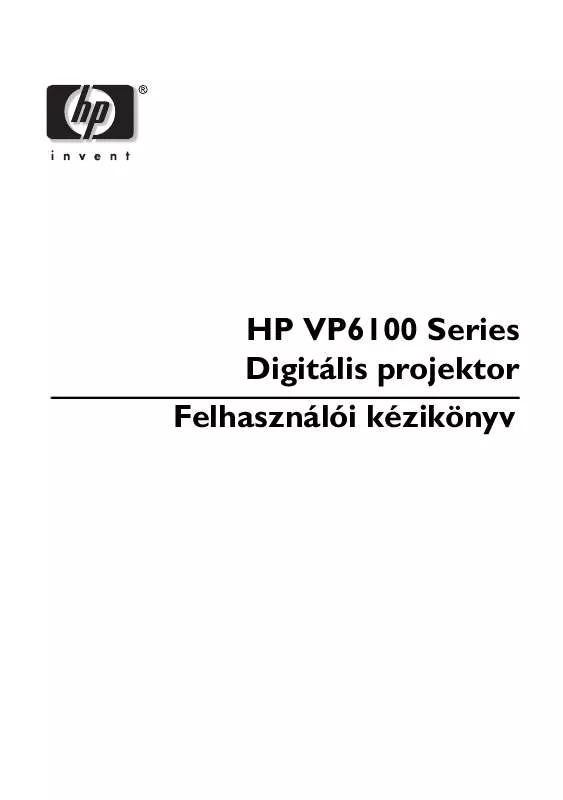 Mode d'emploi HP VP6100